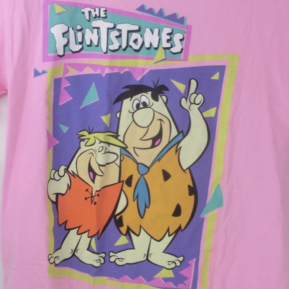 VINTAGE / RETRO FRED & BARNEY FLINSTONES T SHIRT - Picture 2 of 2